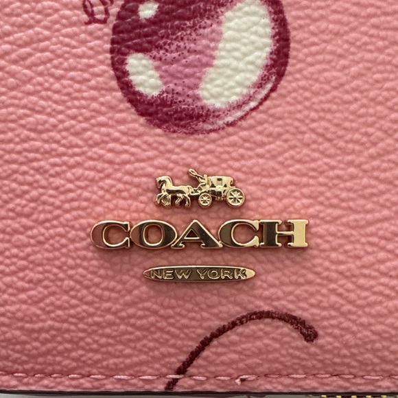 Coach Cherry Print Zip Card Case - Picture 6 of 8